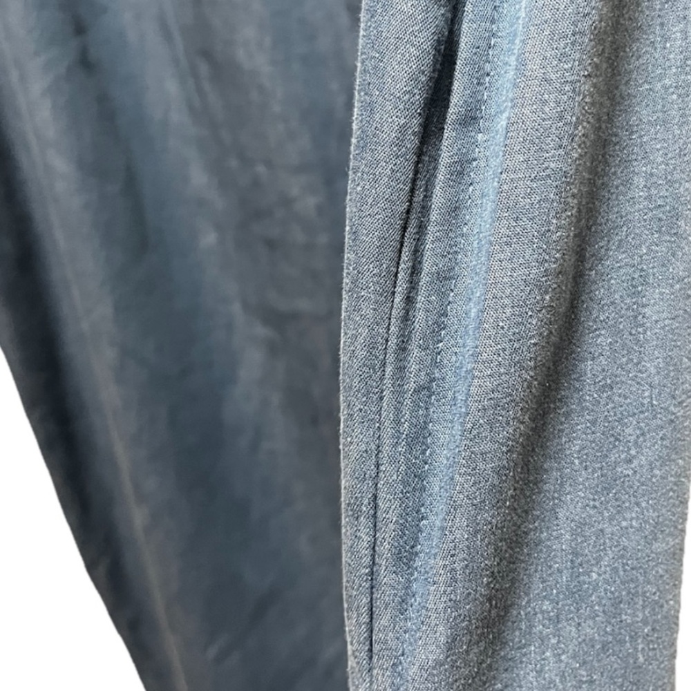 Go Softly Patio Dress Women's M MuuMuu bird Embroidered Chambray Blue Denim NEW - Picture 10 of 13